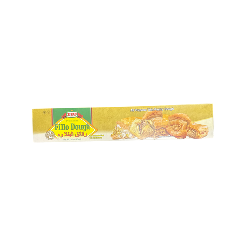 Ziyad fillo dough sheets packaging showcasing high-quality layers for delicious recipes.