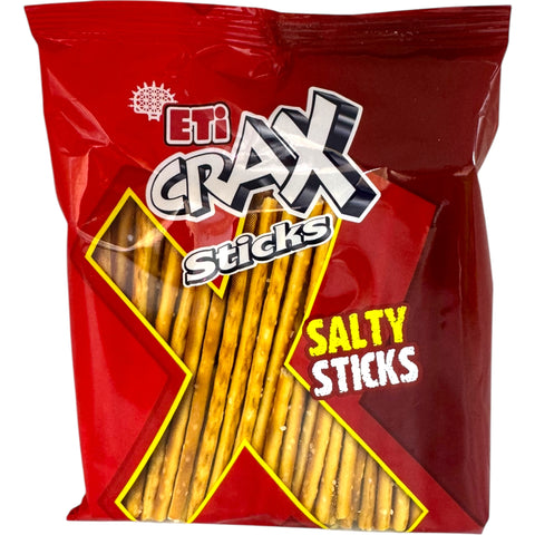ETI Crax sticks, a delicious snack option featuring crispy crackers and sticks.