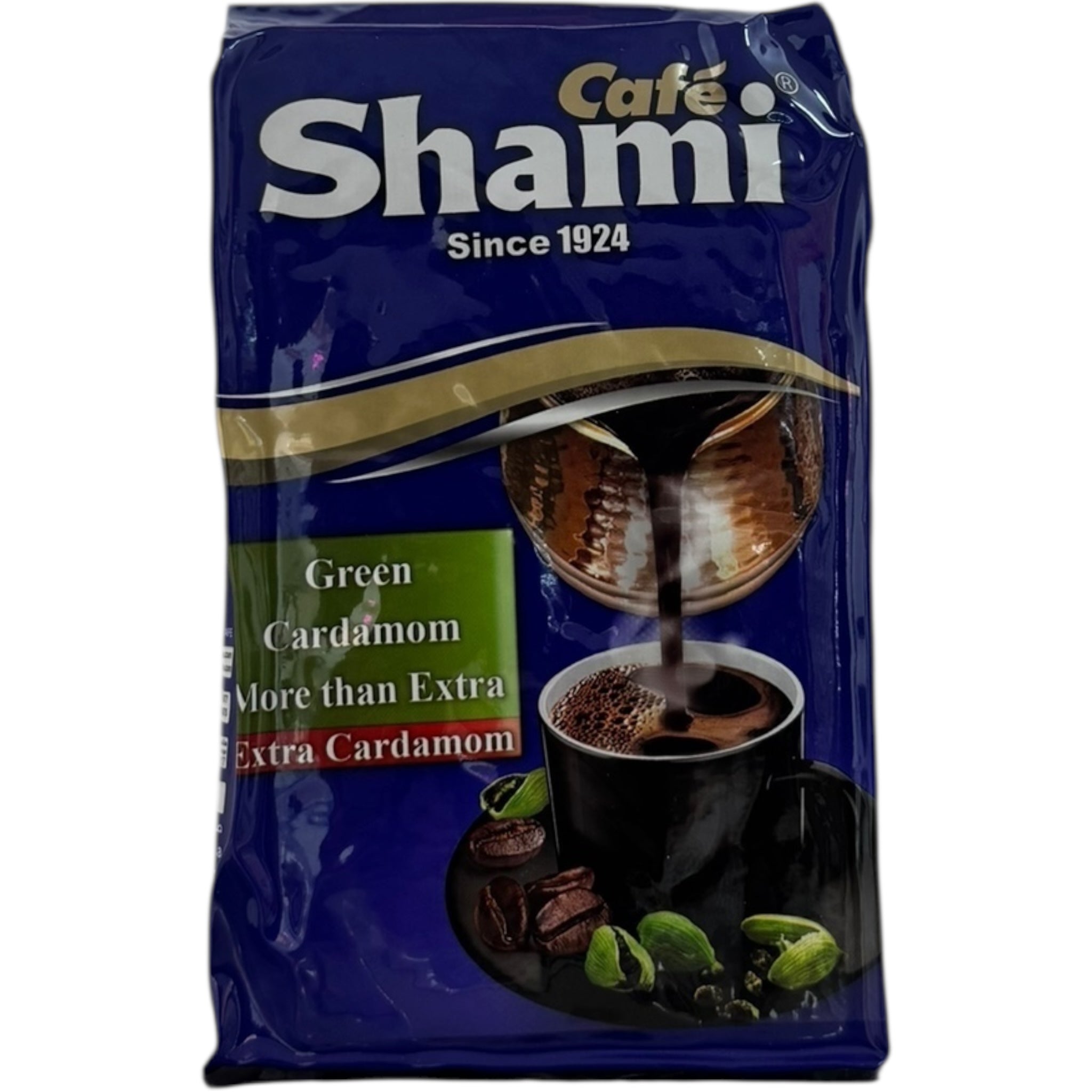 Shami coffee with green cardamom - a premium blend featuring aromatic cardamom for a unique flavor profile.