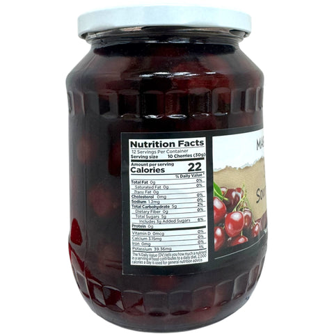 Beautifully displayed Marcopolo sour cherries, showcasing organic sour cherries ideal for desserts.