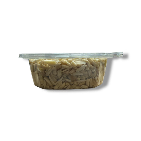 Albasha silvered almond packaging, featuring fresh and delicious silvered almonds for a delightful culinary experience.