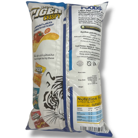 Tiger chips crispy tomatoe - premium crispy tomato snacks available at ALBASHA Store.