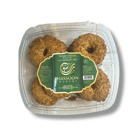 Hasson bakery sesame round shake shape cookies, perfect for a round cookies recipe, available at ALBASHA Store.