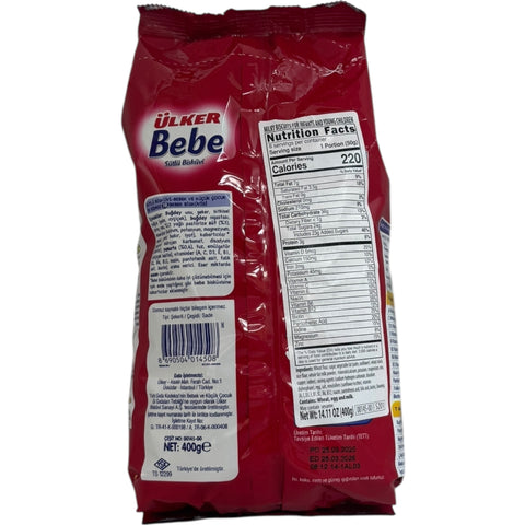 Packaged Ulker bebe biscuits, ideal healthy baby snacks that provide great taste and nutrition for young children.