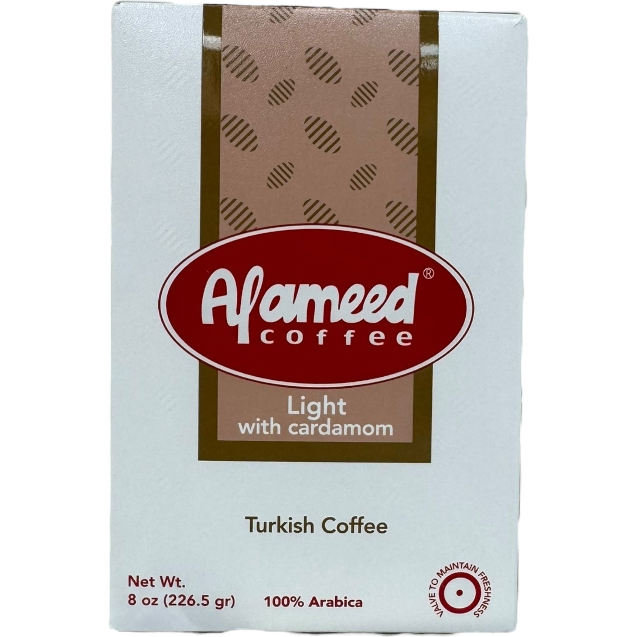 Alameed Turkish coffee light with cardamom - A premium selection of Turkish coffee with cardamom, perfect for authentic coffee lovers.