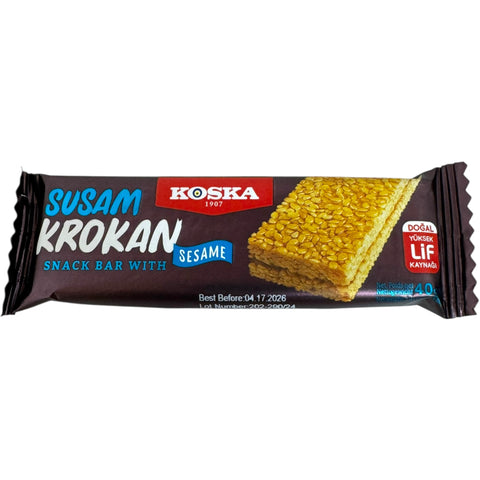 Koska sasame krokan - a delicious representation of traditional Turkish snacks, featuring sesame-based ingredients and perfect for snacking.