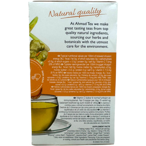 Displaying Ahmad tea immune boosting tea steeping process to unlock its benefits.
