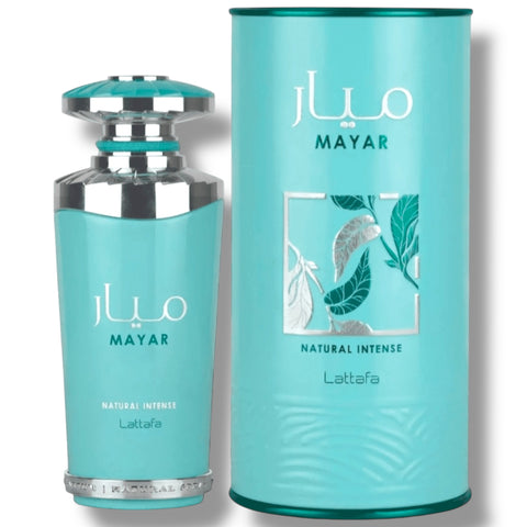 Latafa Mayar Natural INTENSE - A captivating bottle showcasing the Latafa Mayar intense fragrance, designed for those who appreciate bold aromas.