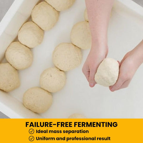 L'Oro Del Sud Dough Proofing Box – 2 Pack with Lid, White | Professional Pizza Dough Fermentation Tray Made in Italy