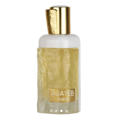 Lattafa Ajayeb Dubai showcased in elegant packaging, representing the luxury of middle eastern fragrances.