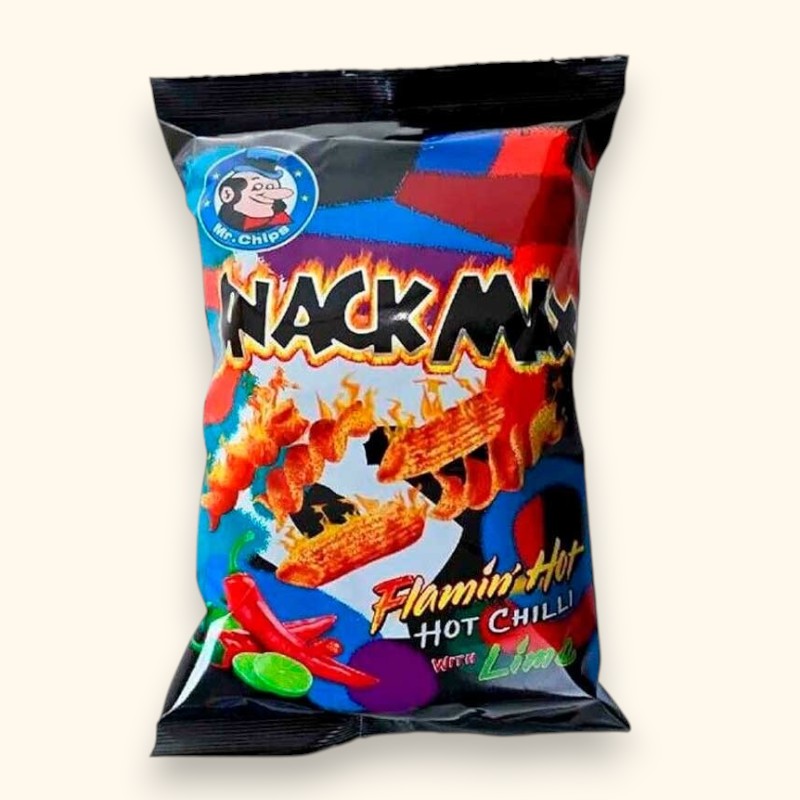 Mr.チップさん Mr.Chips Flamin' Hot Lime Snack Mix 80g | Buy Lebanese Snacks