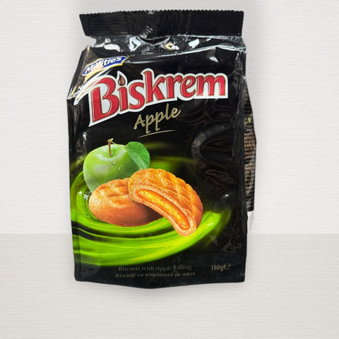 McVities Biskrem Apple - Delicious and sophisticated apple flavored biscuits encased in a delicate biscuit shell, perfect for a refined snack experience.