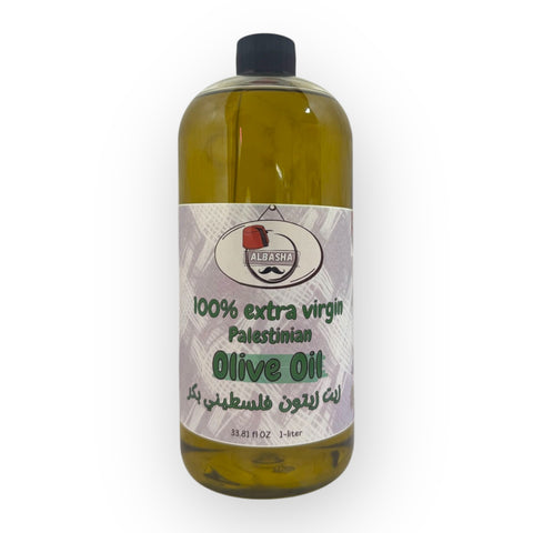 Cooking scene with Palestinian Extra Virgin Olive Oil 500ML, emphasizing its use as premium quality olive oil in Mediterranean recipes.