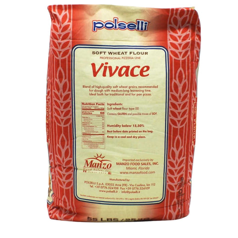 Polselli, Vivace Type 00 Pizza Flour, 55 lb (25 kg)