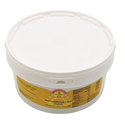 TuttoCalabria Dry Crushed Calabrian Chili Flakes Tub, 35.27 oz (1 kg)