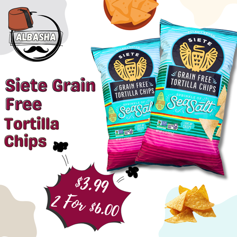 Siete Grain Free Tortilla Chips – Sea Salt - 15 Oz (425 G) Family Pack, Gluten-Free, Vegan, Paleo-Friendly