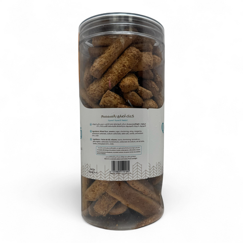 Lifestyle image of Qabalan Fingers sticks Sesame 450 G being enjoyed as a snack.