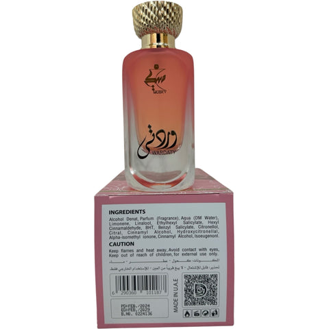 PERFUME MUSKY WARDATY - Beautifully presented Arabic musky perfume, capturing the essence of musky aromas.