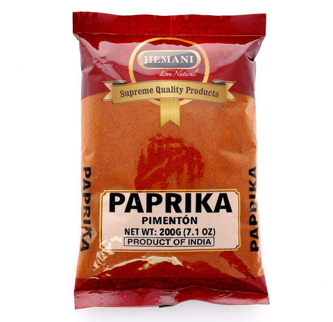 HEMANI All-Natural Paprika 200g bright red ground spice in sealed package for cooking and seasoning