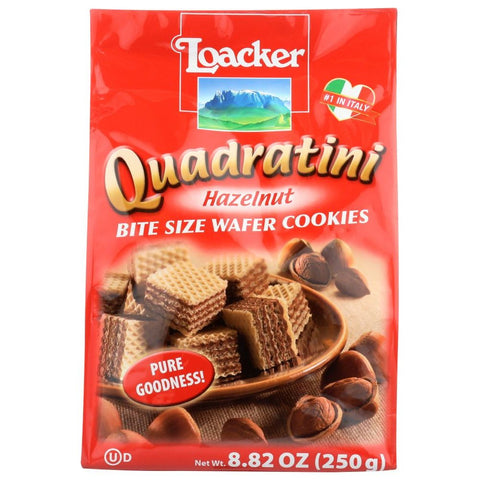 Loacker Quadratini Bite Size Wafer Cookies Hazelnut, 8.82 Oz Default Title