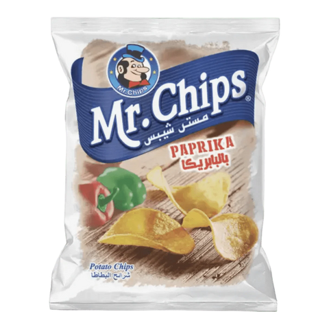 Mr.Chips Paprika Potato Chips bag with bold paprika seasoning and crispy chips image