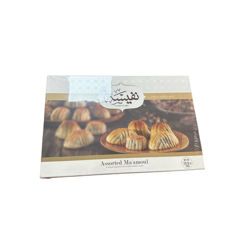 Nafeeseh 12-Count Assorted Ma’amoul Cookies – Traditional Middle Eastern Treats with Various Fillings