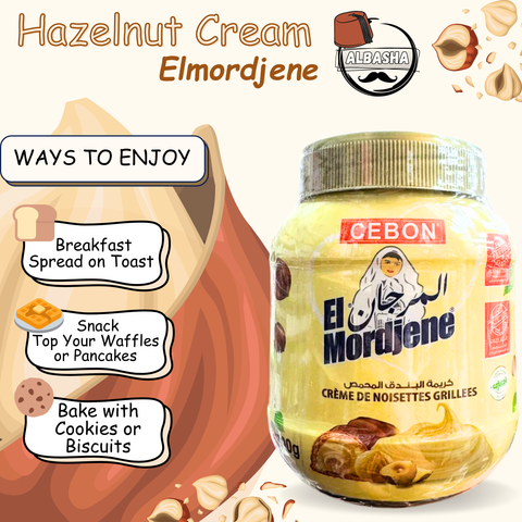 Indulge in Cebon El Mordjene Hazelnut Chocolate Spread