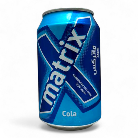 Matrix Cola Carbonated Drink 330ml in a chilled can, refreshing and fizzy beverage option for all occasions.