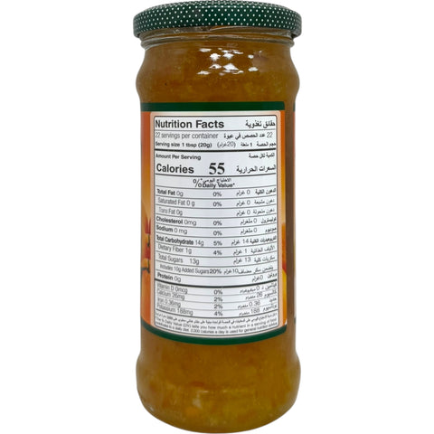 Close-up of Durra orange jam 430g, highlighting its rich texture and natural ingredients.