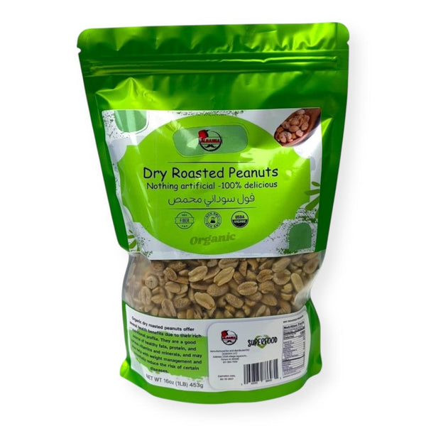 Albasha Peanuts Dry Roasted Organic - premium quality organic peanuts for snacking, perfect for healthy diets.