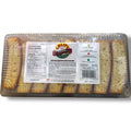 Crispy eggless cake rusk from ALBASHA Store, showcasing a golden-brown, crunchy texture perfect for tea time.