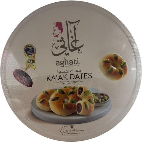 Aghati ka’ak dates - premium date snacks from ALBASHA Store, showcasing rich texture and natural sweetness.