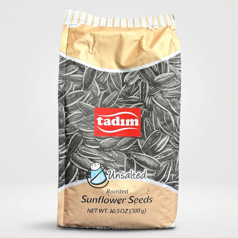 Tadim Roasted Unsalted Sunflower Seeds 10.5 oz - Premium Turkish Snack