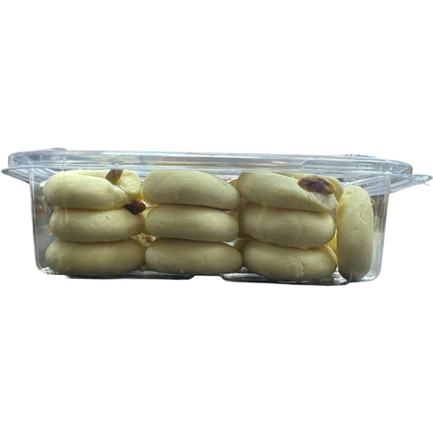 Albasha Ghuraibah Fresh Bake - butter cookies arranged beautifully showcasing the texture of fresh butter cookies.