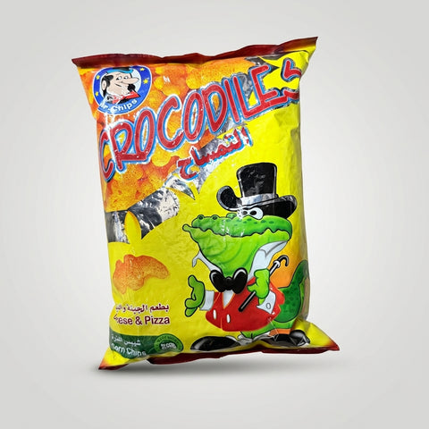 Mr. Chips Crocodile Cheese & Pizza Corn Chips 80g - Halal Snack