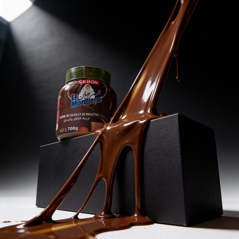 Cebon El Mordjene Gourmet Chocolate Spread used as a filling for pastries, showcasing the indulgent flavor of this hazelnut delight.