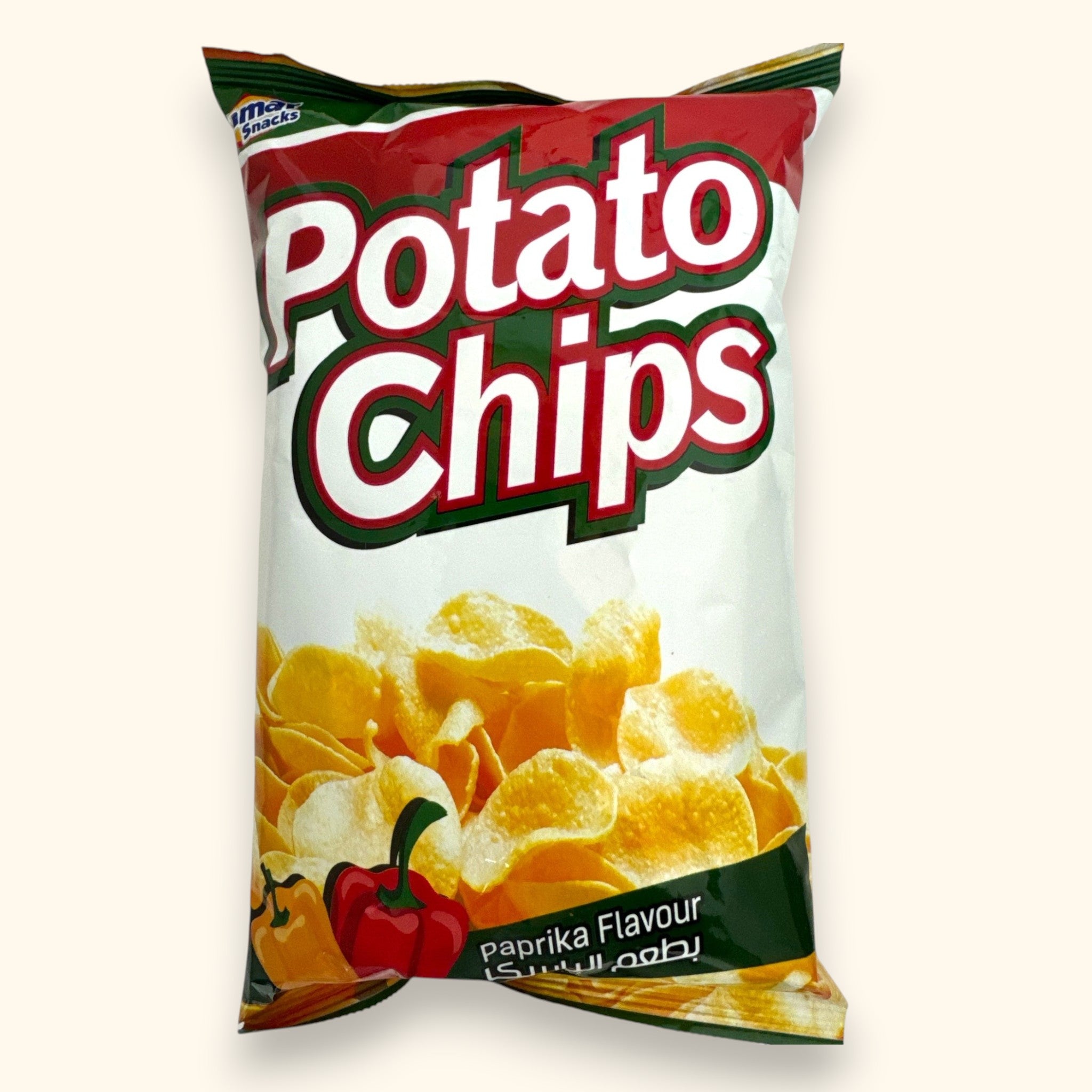 Samar potato chips paprika 40g package showcasing paprika potato chips by ALBASHA Store.