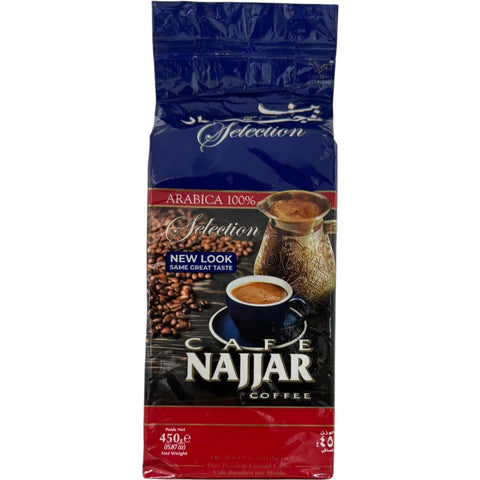 Najjar Turkish coffee 100% Arabica - A premium blend of 100% Arabica coffee beans, showcasing rich flavors and aromas.
