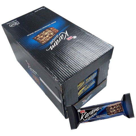 Eti Karam Wafer Cacao 50G box containing 24 pieces of delicious cacao wafer cookies.