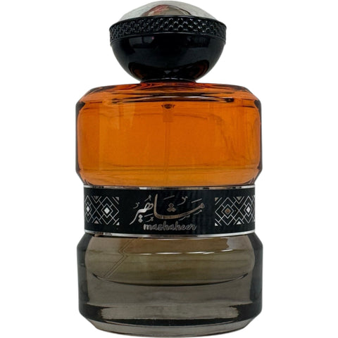 Elegant packaging of PERFUME MUSKY MASHAHEER by Lattafa, showcasing a premium luxury musky perfume experience.