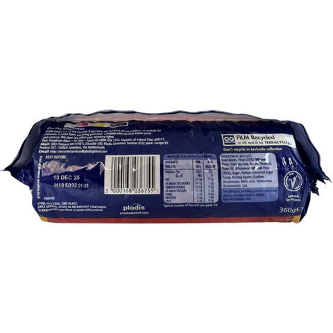 Mcvities Digestive Original packaging showcasing healthy biscuit snacks for a delicious treat.