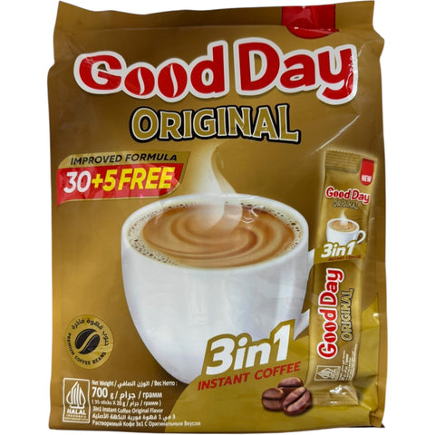Good day original Good Day Instant Coffee package featuring rich coffee blend by ALBASHA Store.