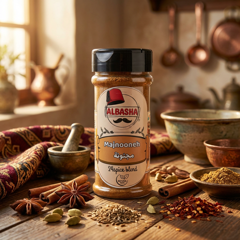 Majnooneh Authentic Spice Blend - 24 Natural Spices for Middle Eastern Dishes