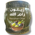 Ramallah olive 2kg surrounded by fresh olives, showcasing premium quality olive oil 2kg.