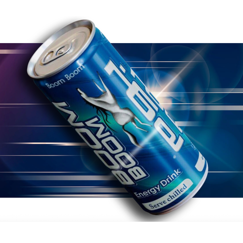 Experience the refreshing energy beverage, Boom Boom 250ml Energy Drink for lasting vitality.