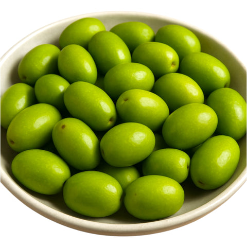 Fresh green olives, per lb