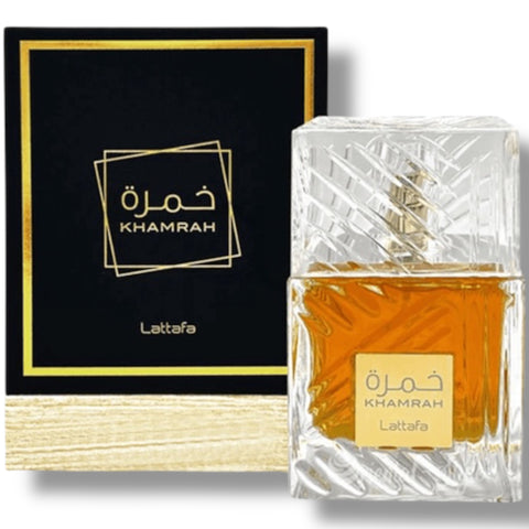 Latafa Khamrah - Latafa perfume showcasing the elegant bottle design and branding.
