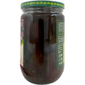Bustan eggplant jam 800g displayed on a wooden table, emphasizing its natural ingredients and artisanal quality.