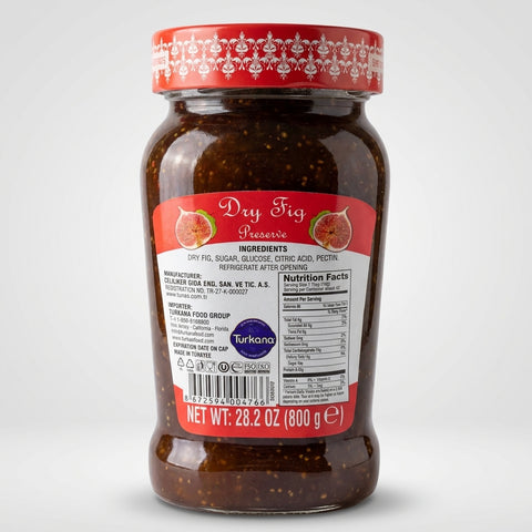Tunas Dry Fig Preserve 28.2 oz - Turkish Fruit Spread