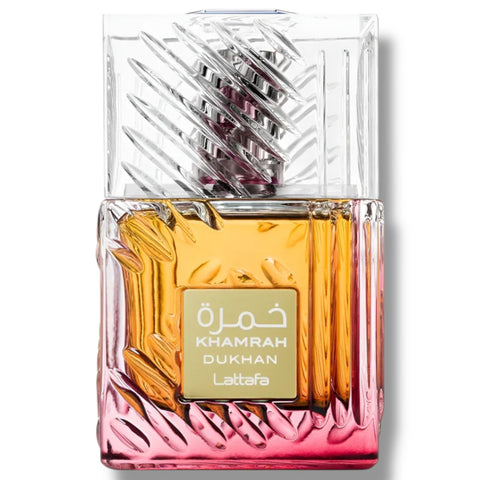 Elegant bottle design of Latafa Khamrah dukhan, a must-have from Latafa perfumes collection at ALBASHA Store.